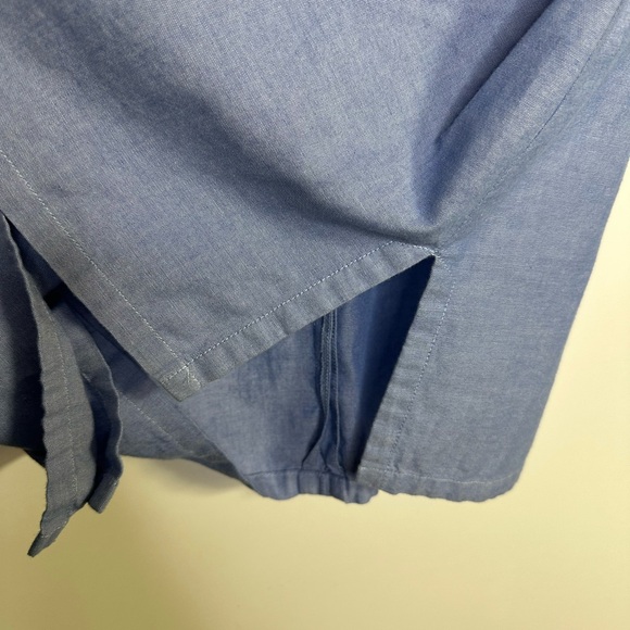 J.McLaughlin Blue Embroidered 3/4 Sleeve 100% Cotton Tunic Top Size Medium - Picture 6 of 6